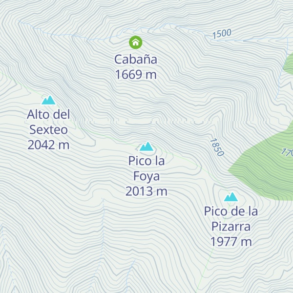 Map of Pico la Foya