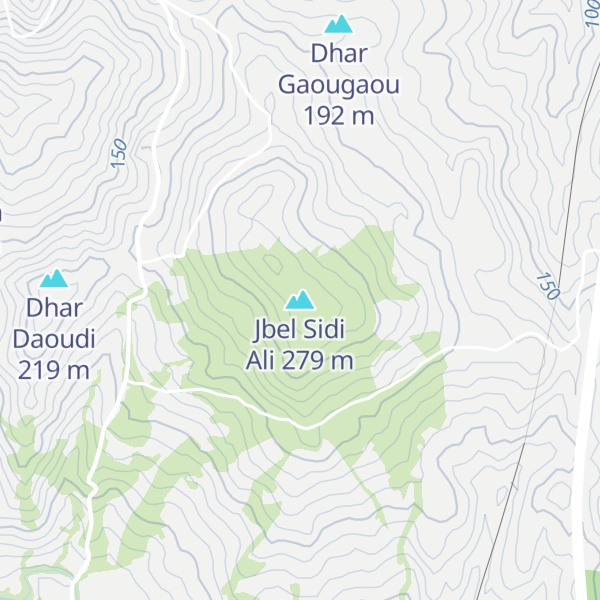 Map of Jbel Sidi Ali