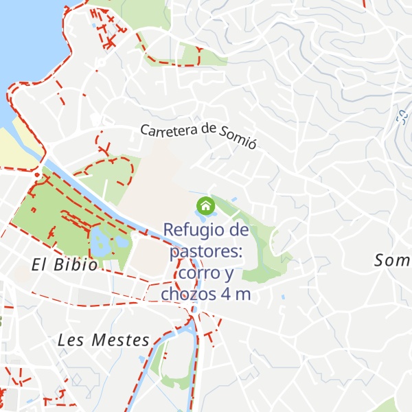 Map of Refugio de pastores: corro y chozos