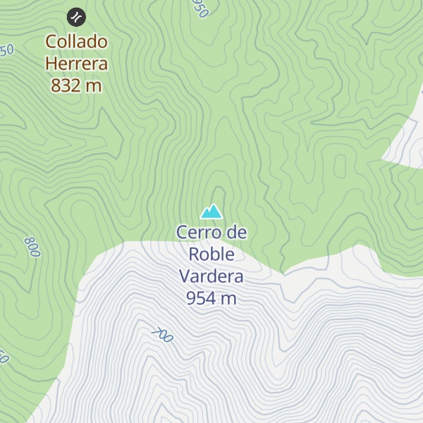 Map of Cerro de Roble Vardera