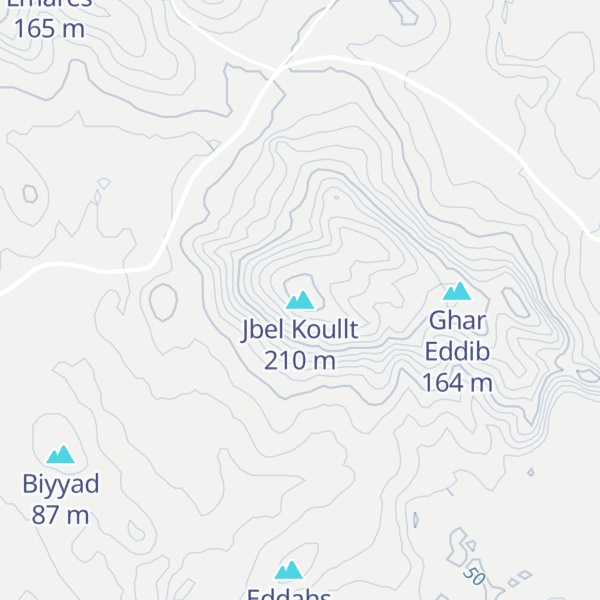 Map of Jbel Koullt
