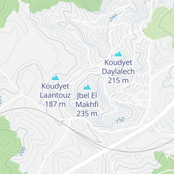 Map of Jbel El Makhfi