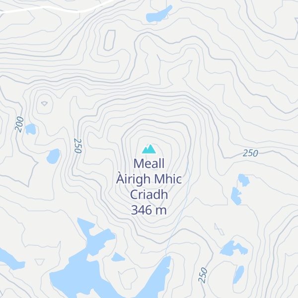 Map of Meall Àirigh Mhic Criadh