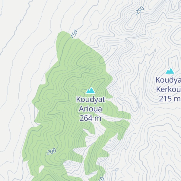 Map of Koudyat Arioua