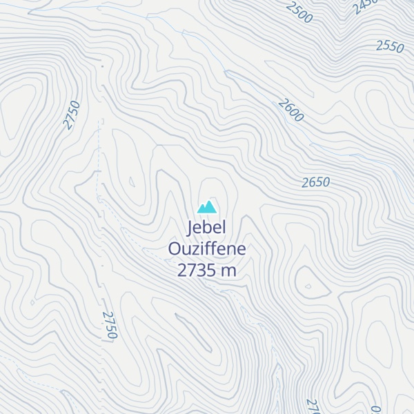 Map of Jebel Ouziffene