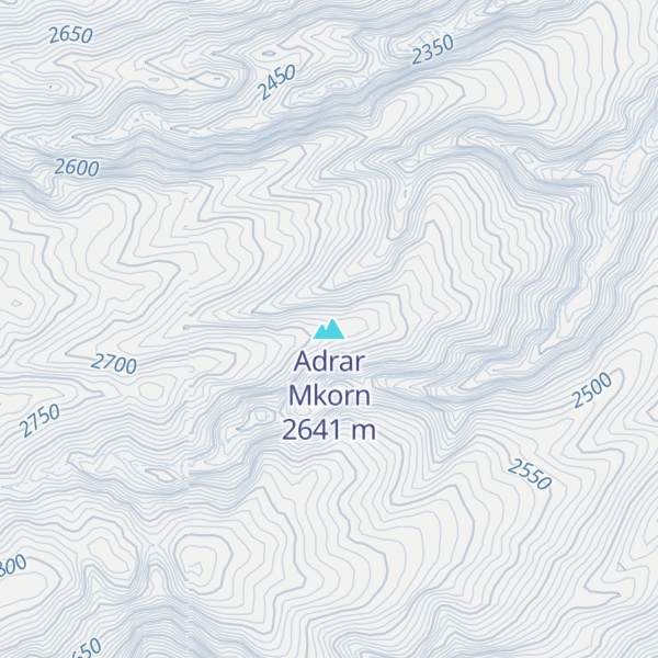 Map of Adrar Mkorn