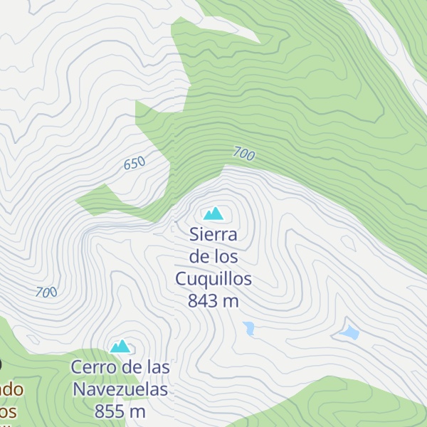 Map of Sierra de los Cuquillos