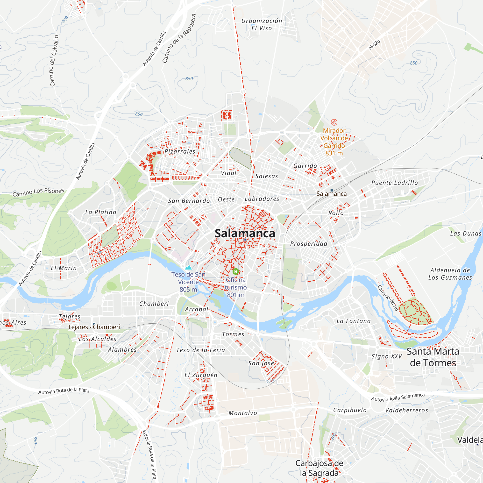 Oficina Municipal de Turismo de Salamanca map