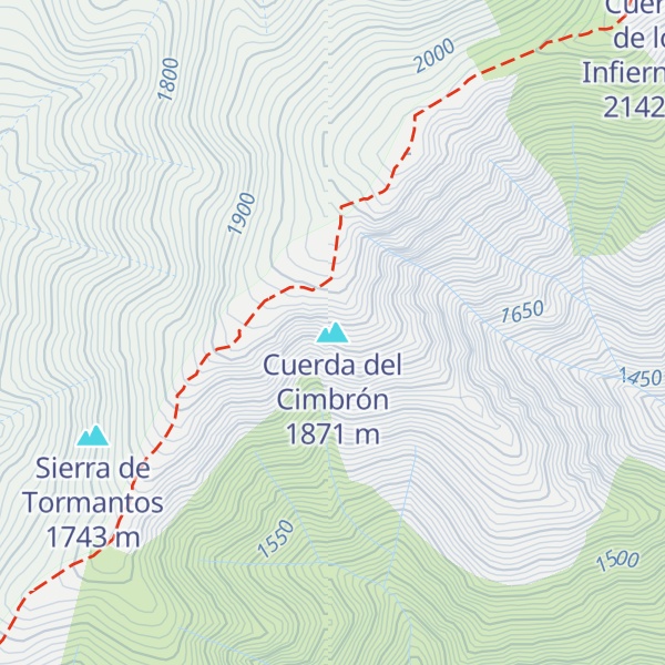 Map of Cuerda del Cimbrón