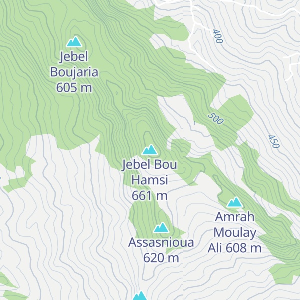 Map of Jebel Bou Hamsi