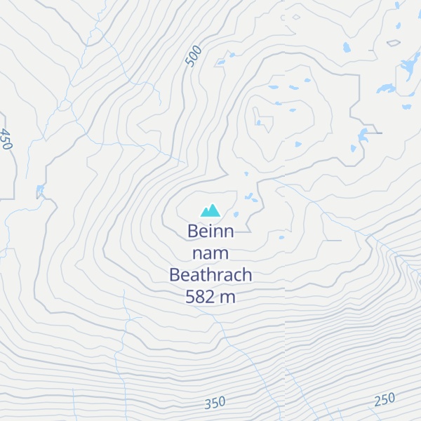 Map of Beinn nam Beathrach