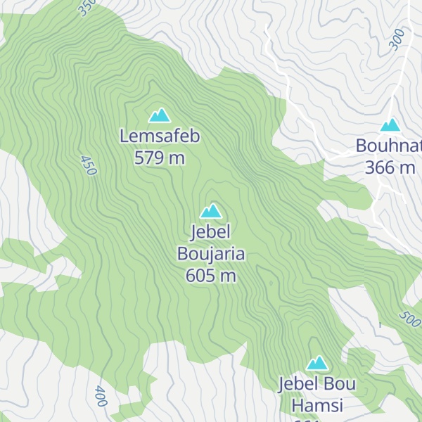 Map of Jebel Boujaria