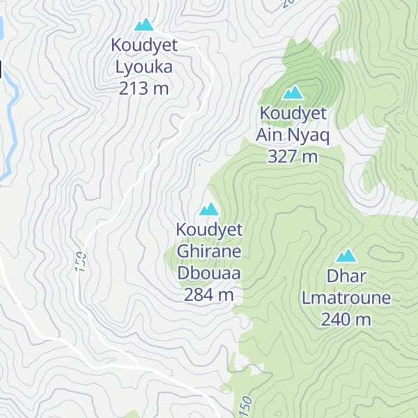 Map of Koudyet Ghirane Dbouaa