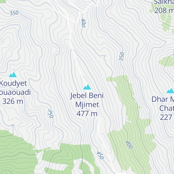 Map of Jebel Beni Mjimet