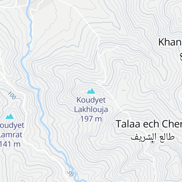 Map of Koudyet Lakhlouja