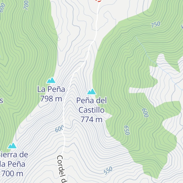 Map of Peña del Castillo