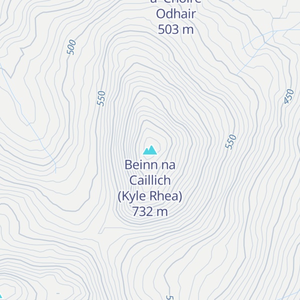 Map of Beinn na Caillich (Kyle Rhea)