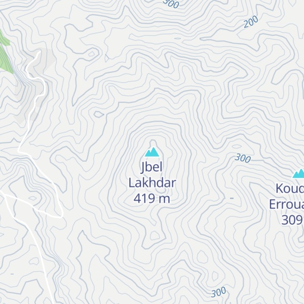 Map of Jbel Lakhdar
