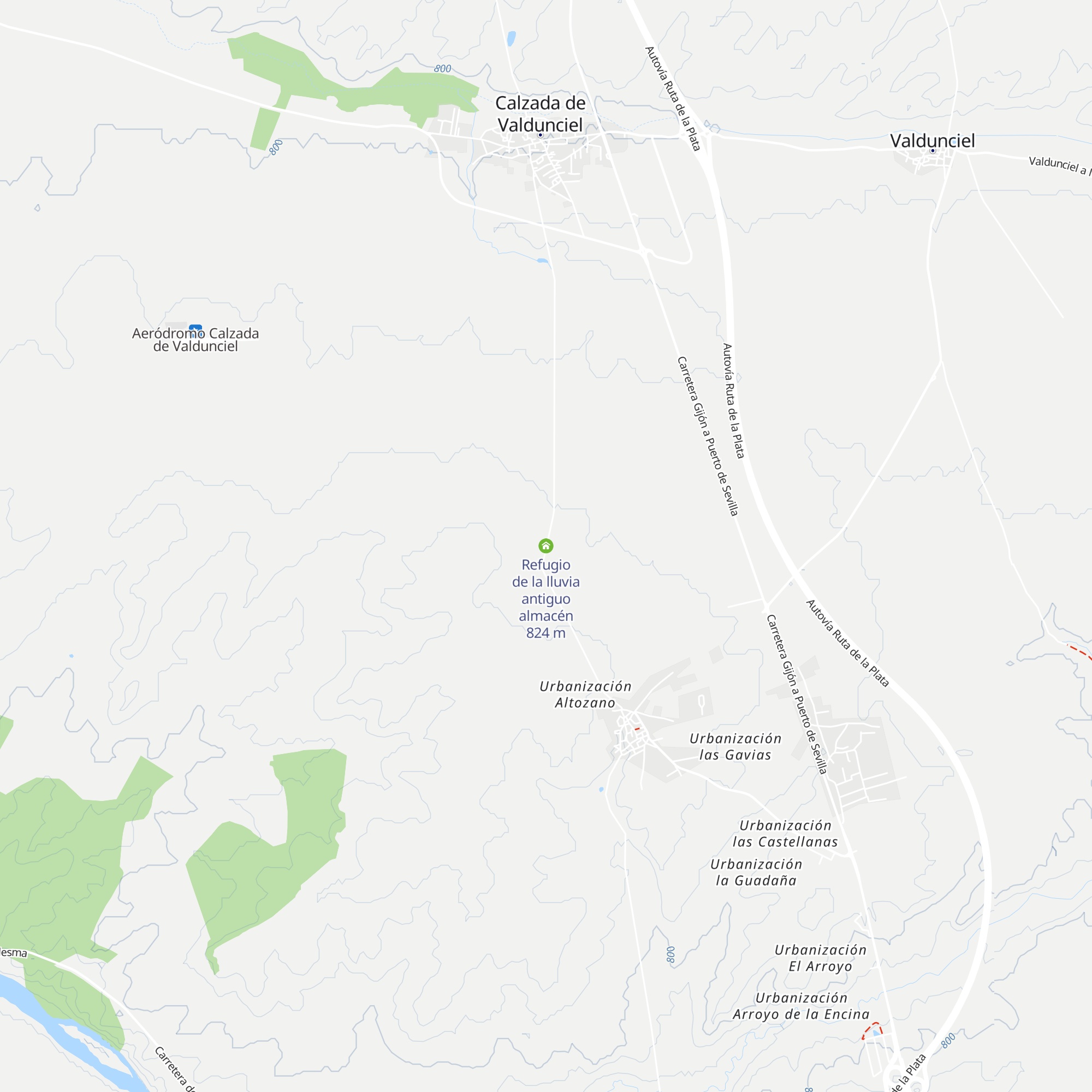 Refugio de la lluvia antiguo almacén map