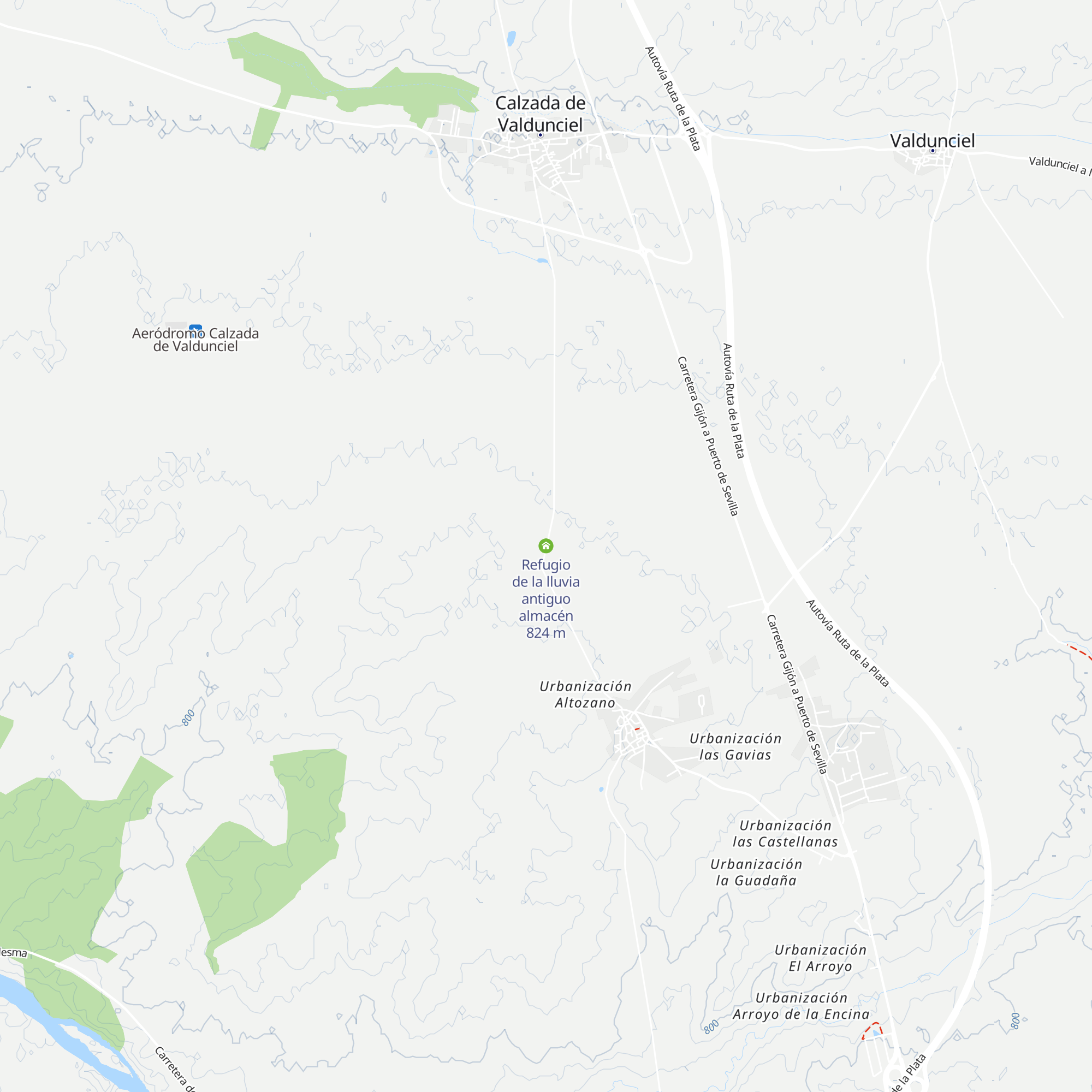 Refugio de la lluvia antiguo almacén map