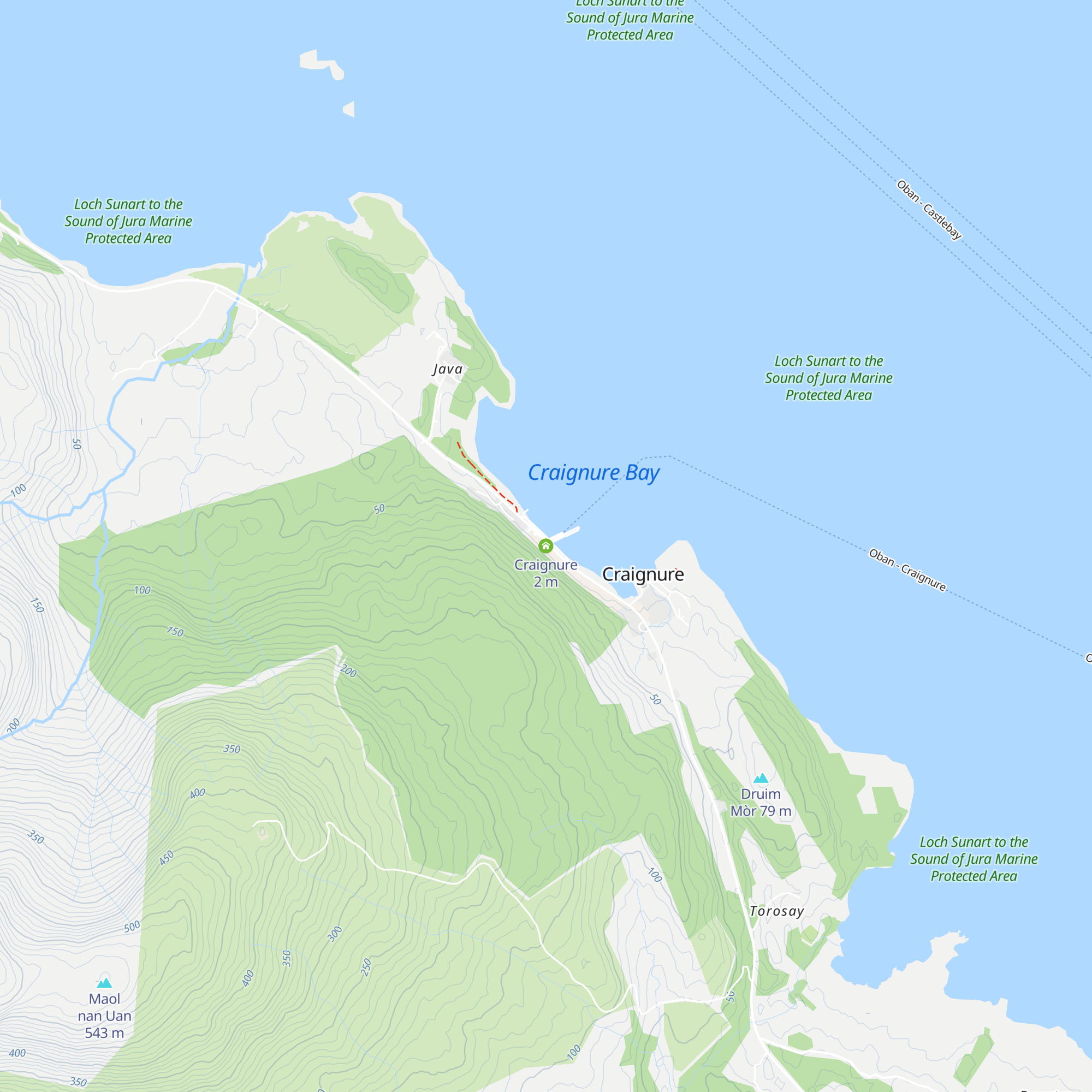 Craignure map