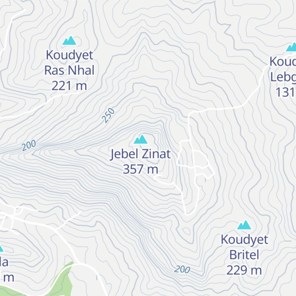 Map of Koudyet Sidi Massaoud