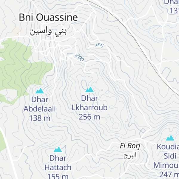 Map of Dhar Lkharroub