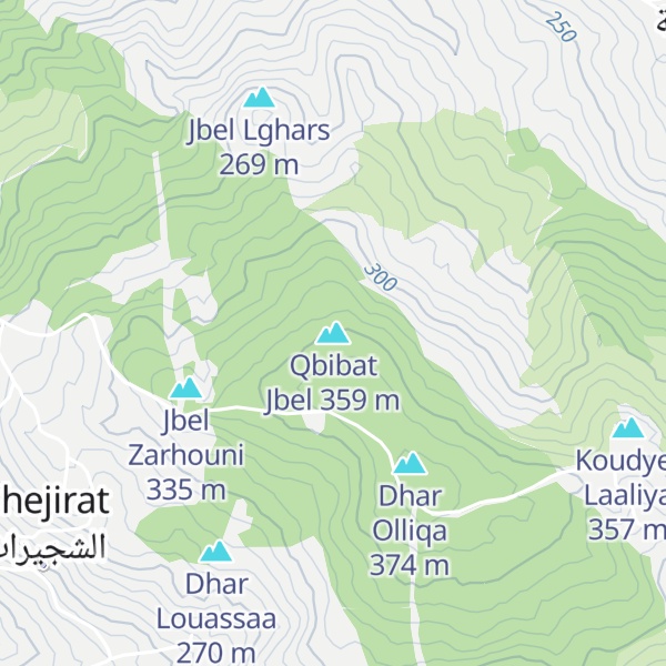 Map of Qbibat Jbel