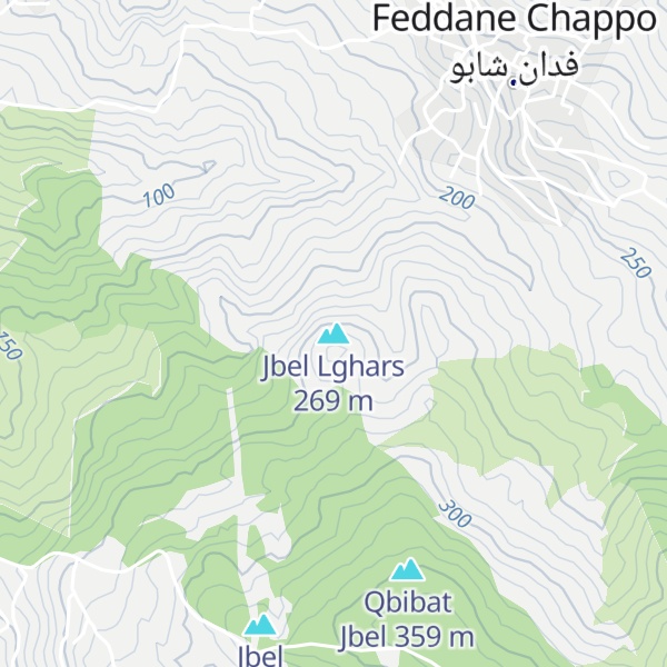 Map of Jbel Lghars