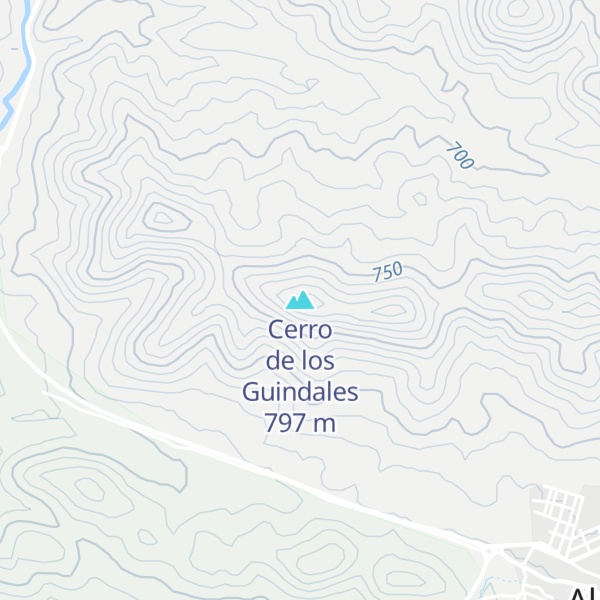 Map of Cerro de los Guindales