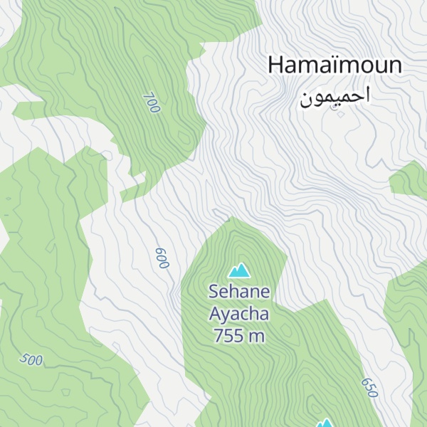 Map of Jebel Bou Aomar
