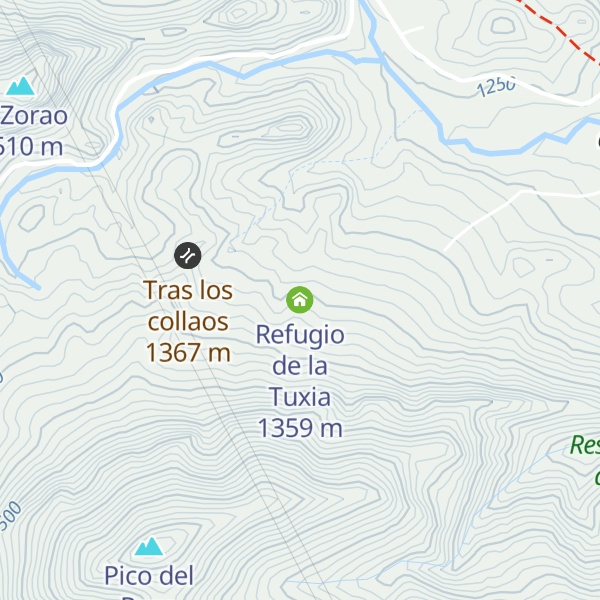 Map of Refugio de la Tuxia