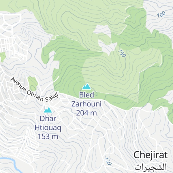 Map of Bled Zarhouni