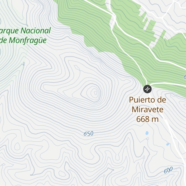 Map of Pico Miravete