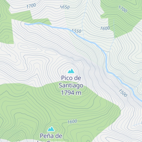 Map of Pico de Santiago