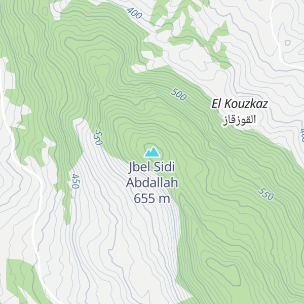 Map of Jbel Sidi Abdallah