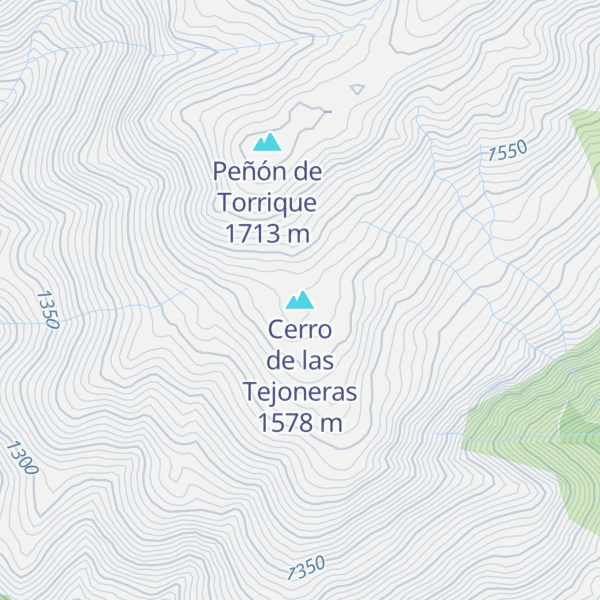 Map of Cerro de las Tejoneras
