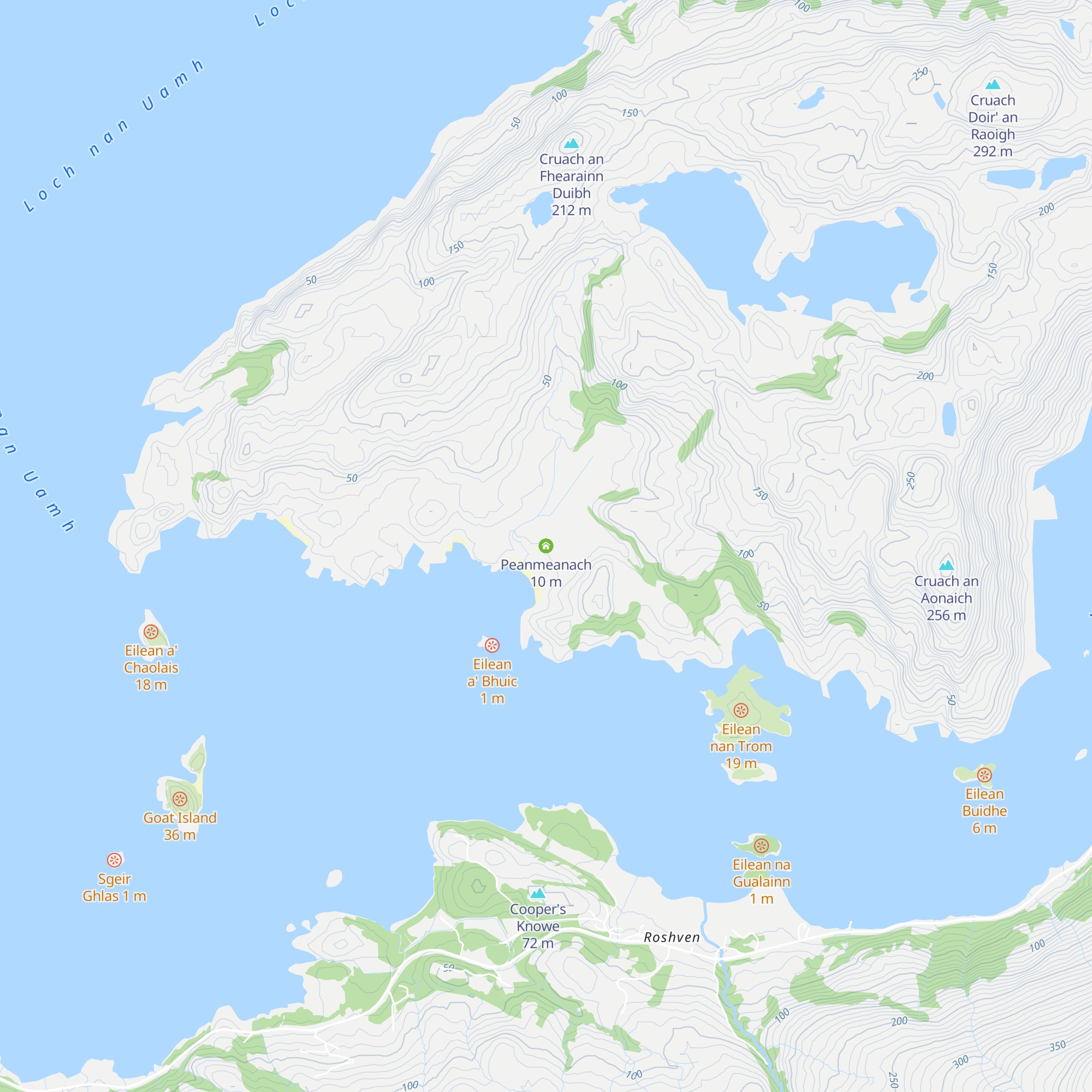Peanmeanach map