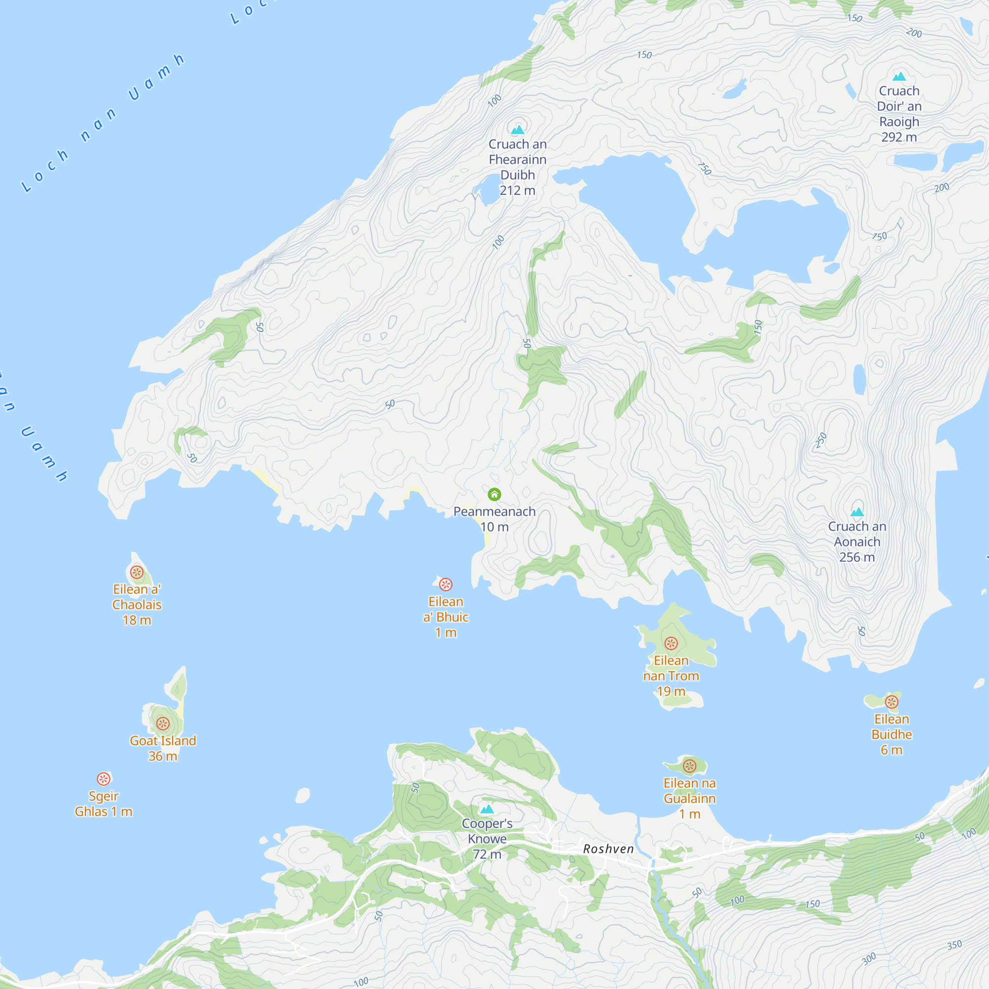 Peanmeanach map