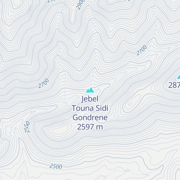 Map of Jebel Touna Sidi Gondrene