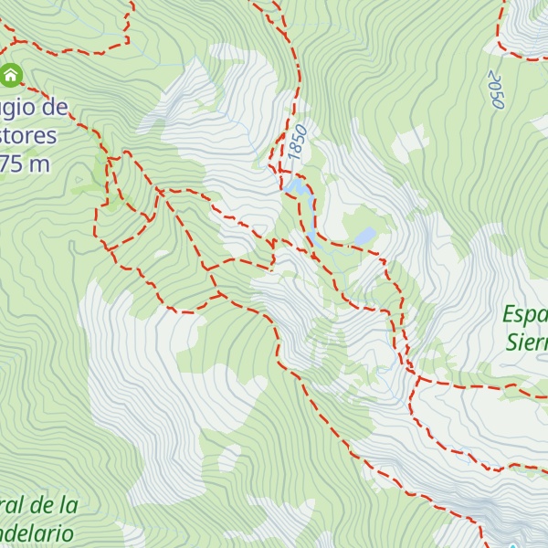 Map of Refugio Hoya Cuevas