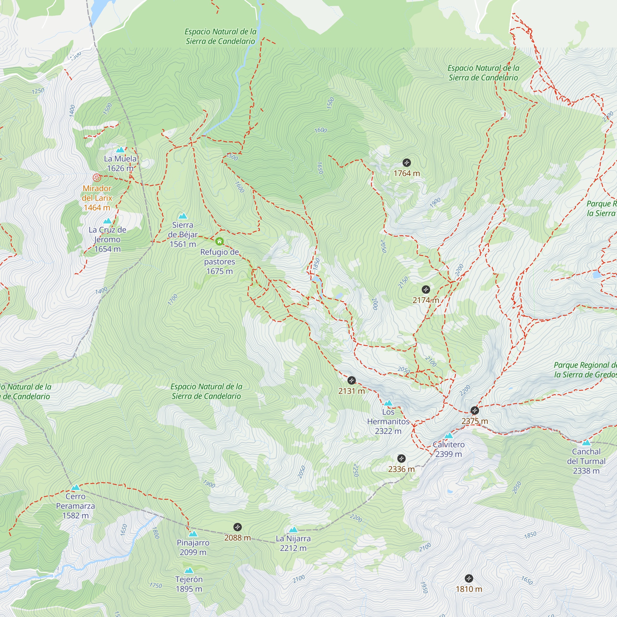 Refugio Hoya Cuevas map
