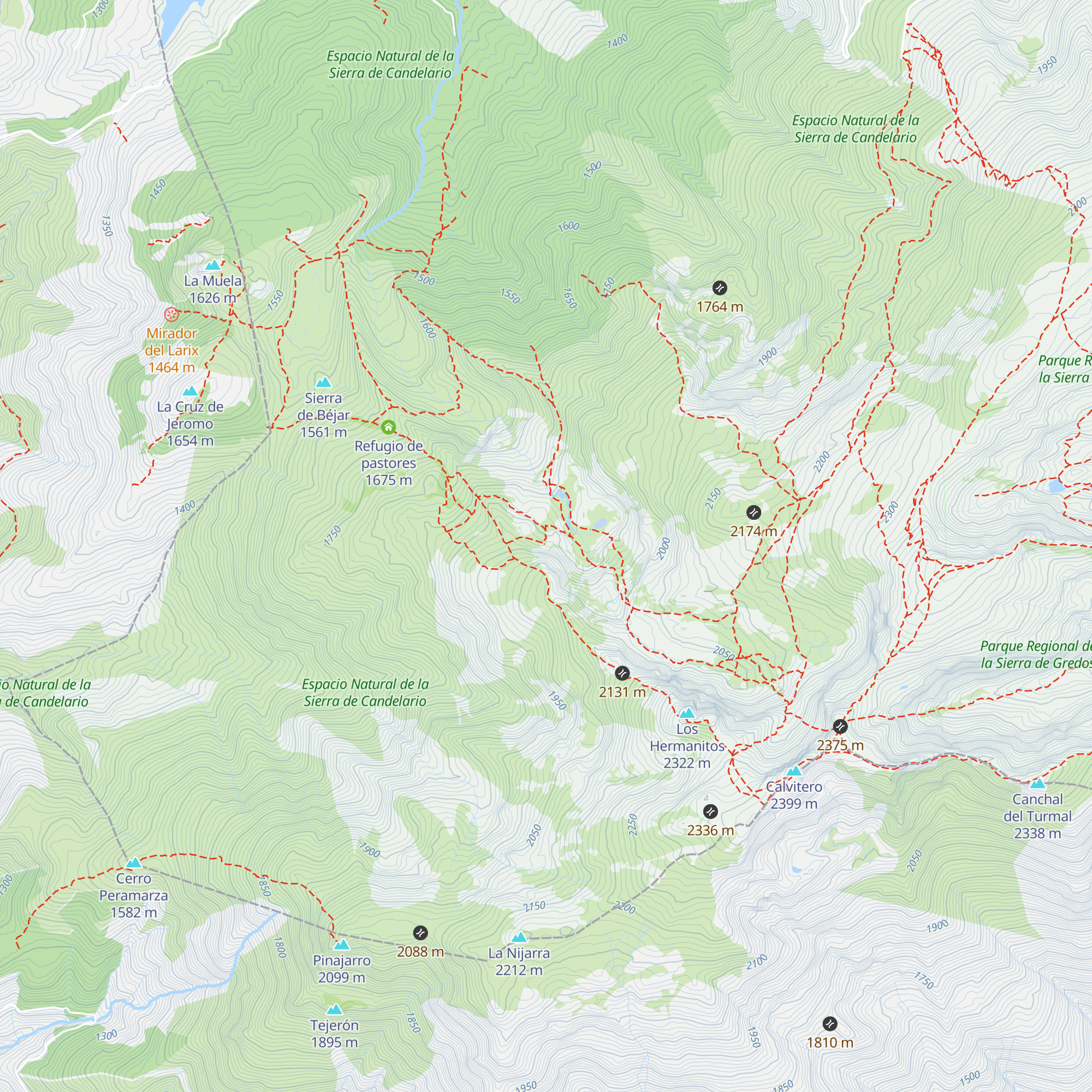 Refugio Hoya Cuevas map
