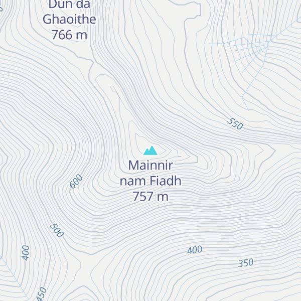 Map of Mainnir nam Fiadh