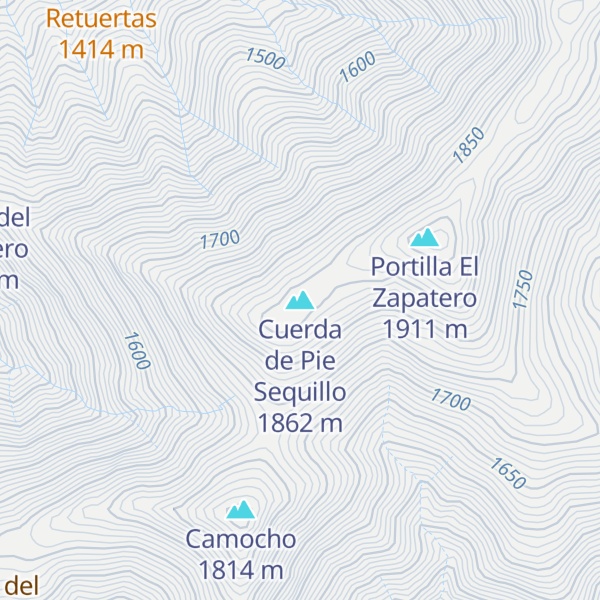Map of Cuerda de Pie Sequillo