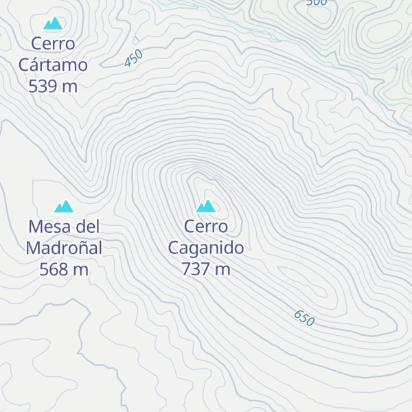 Map of Cerro Caganido