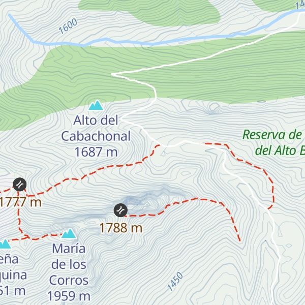 Map of Refugio Las Tres Marías