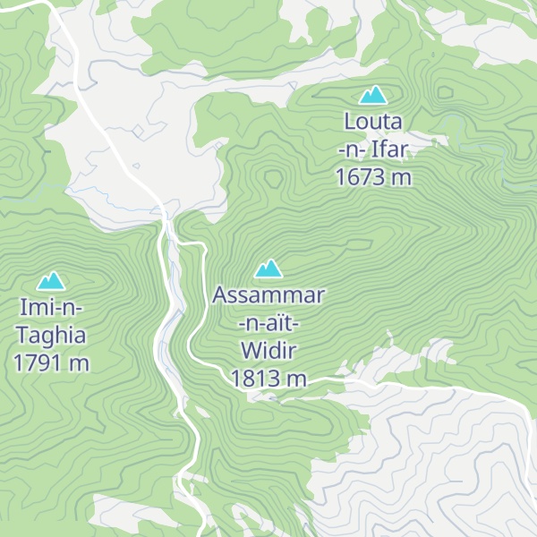 Map of Assammar -n-aït-Widir