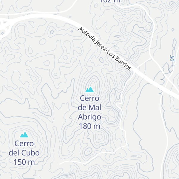 Map of Cerro de Mal Abrigo