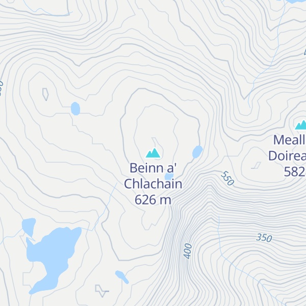Map of Beinn a' Chlachain